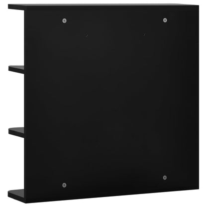 Bathroom Mirror Cabinet Black 66x17x63 cm MDF