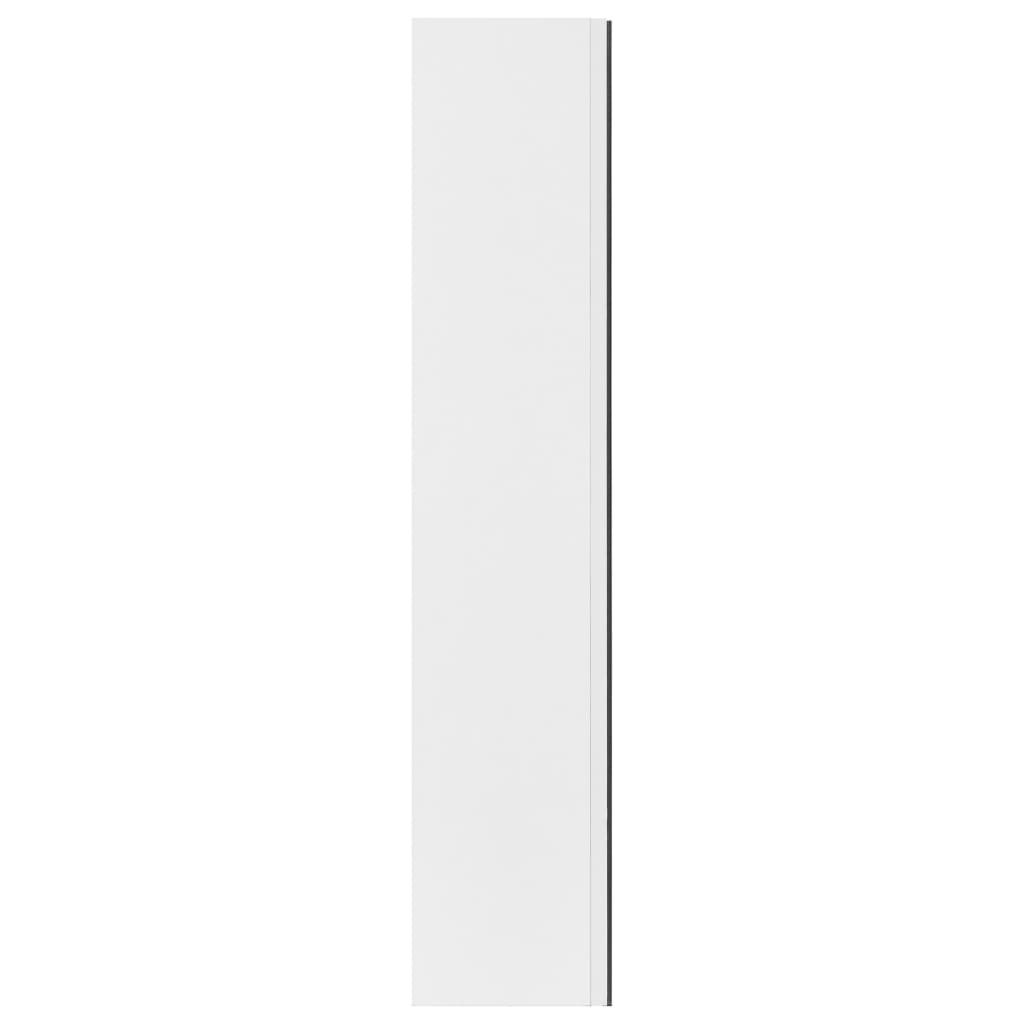 Bathroom Mirror Cabinet White 60x15x75 cm MDF