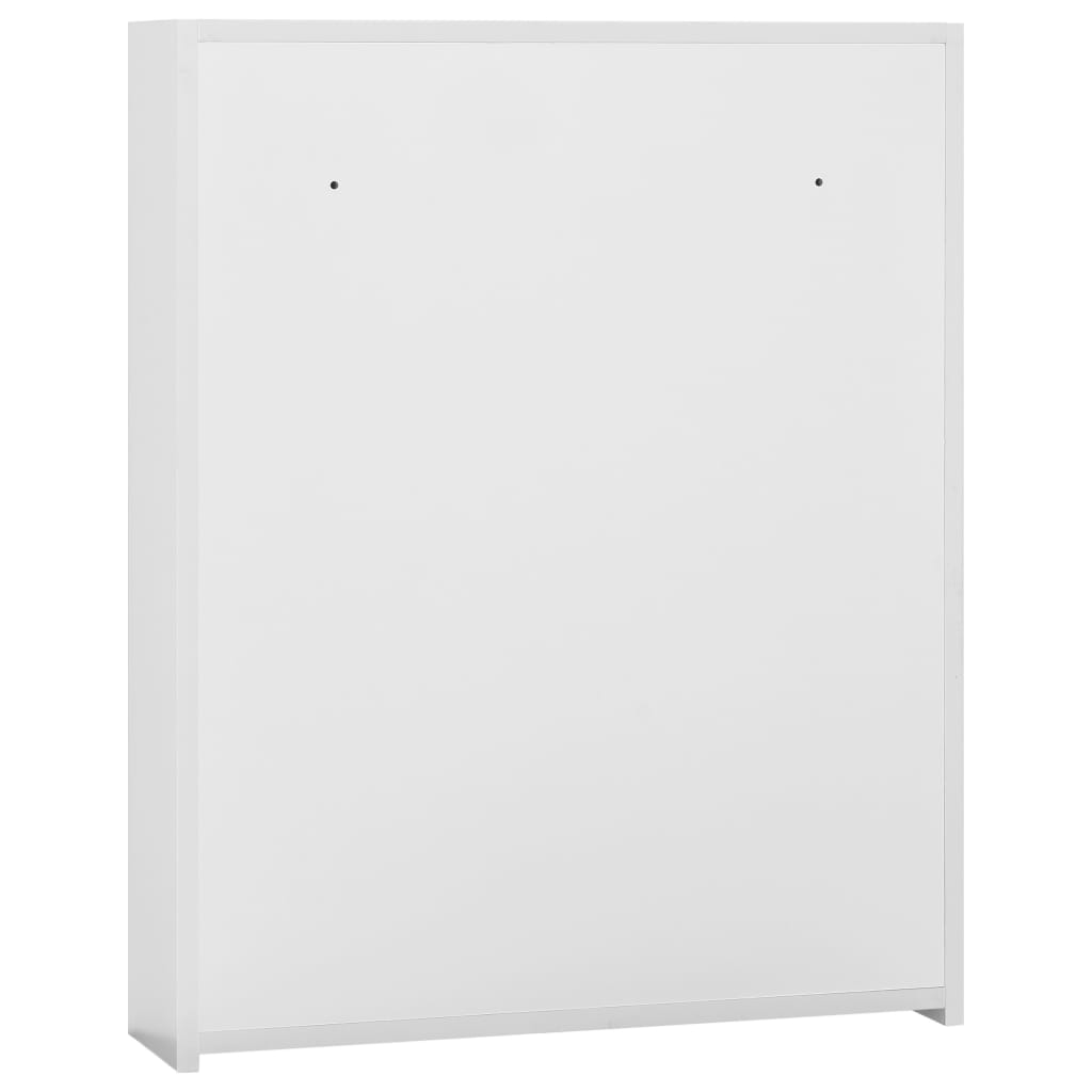 Bathroom Mirror Cabinet White 60x15x75 cm MDF