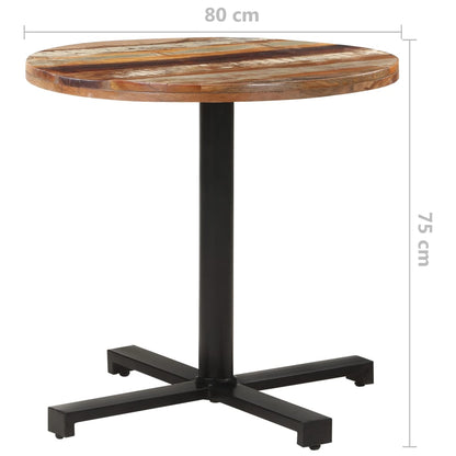 Bistro Table Round Ø80x75 cm Solid Reclaimed Wood