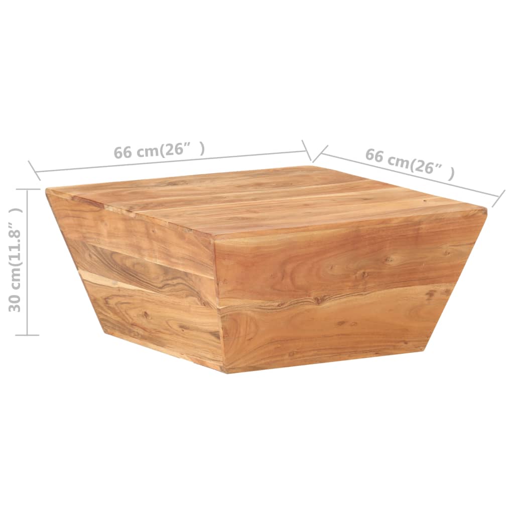 Coffee Table V-shape 66x66x30 cm Solid Acacia Wood