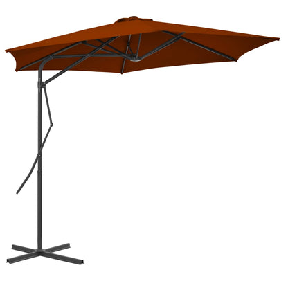 Garden Parasol with Steel Pole Terracotta 300x230 cm