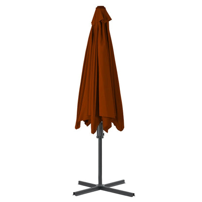 Garden Parasol with Steel Pole Terracotta 300x230 cm