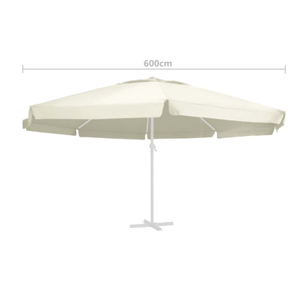 Replacement Fabric for Outdoor Parasol Sand 600 cm