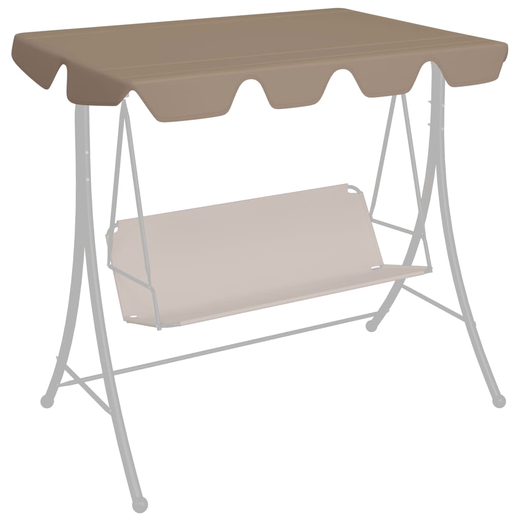 Replacement Canopy for Garden Swing Taupe 188/168x145/110 cm