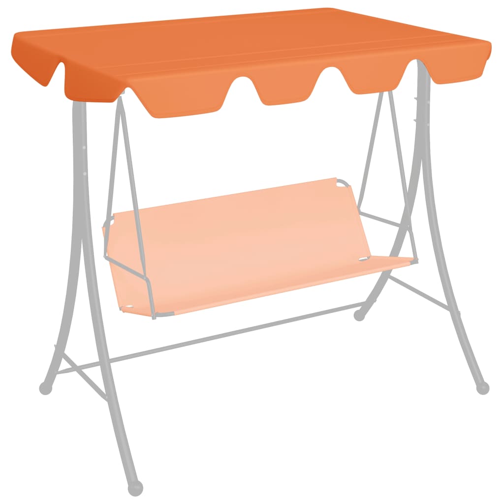 Replacement Canopy for Garden Swing Orange 188/168x145/110 cm