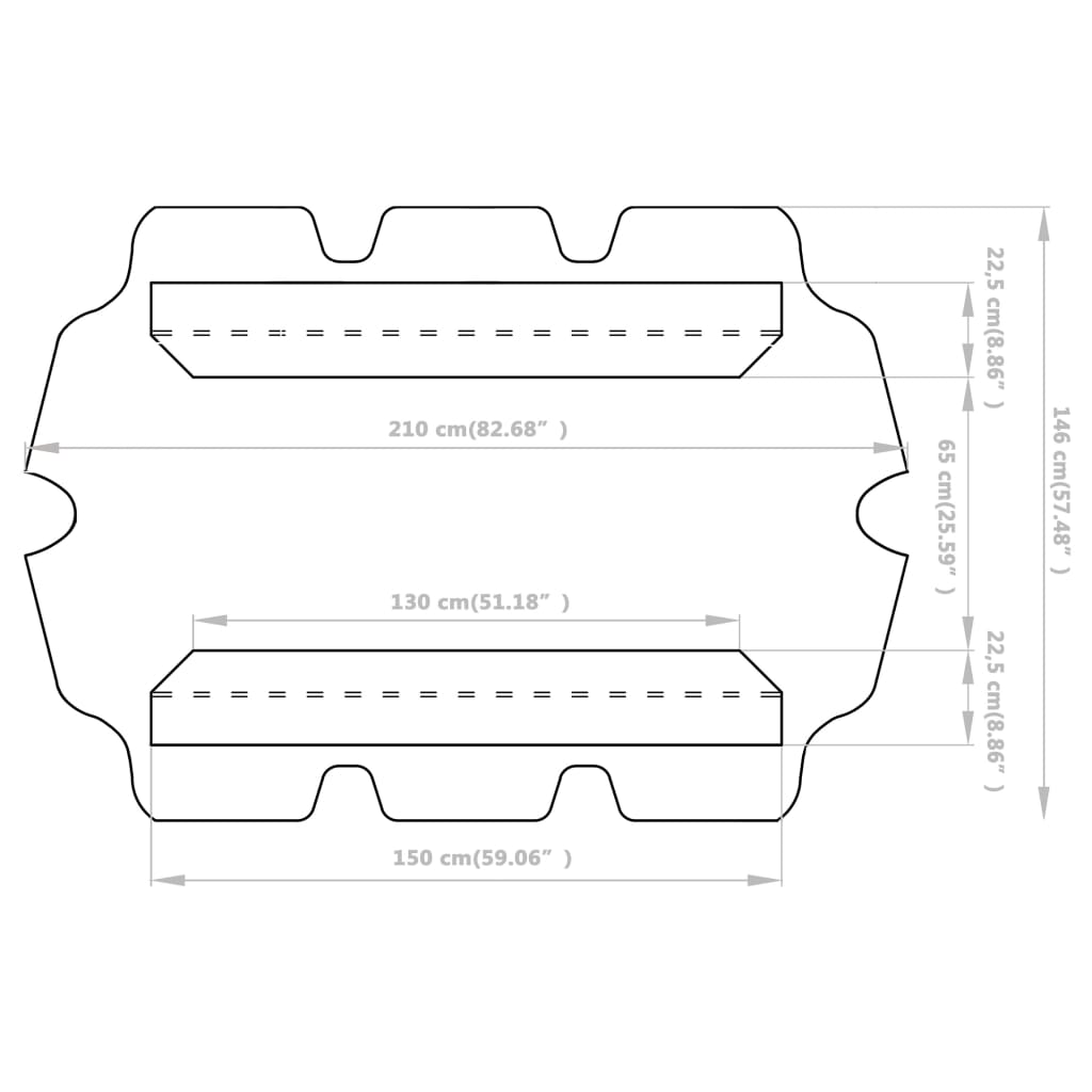 Replacement Canopy for Garden Swing Terracotta 150/130x105/70cm