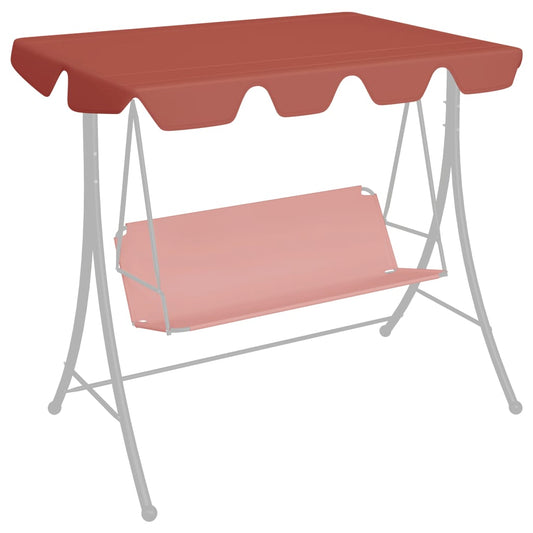 Replacement Canopy for Garden Swing Terracotta 150/130x105/70cm