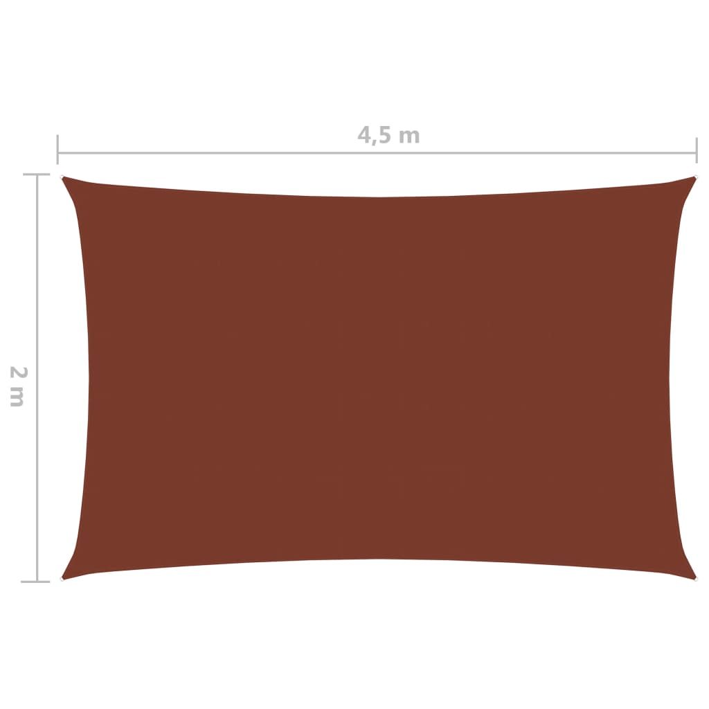 Sunshade Sail Oxford Fabric Rectangular 2x4.5 m Terracotta