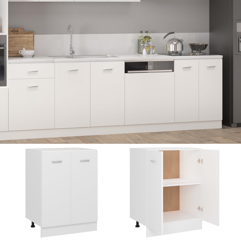 Bottom Cabinet White 60x46x81.5 cm Engineered Wood