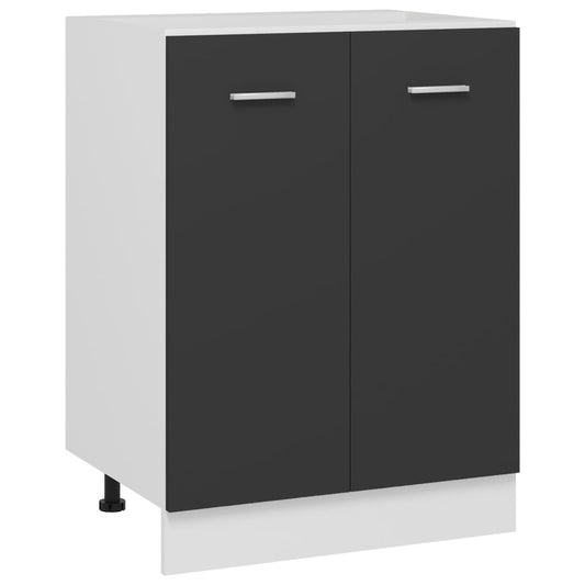 Bottom Cabinet Grey 60x46x81.5 cm Engineered Wood