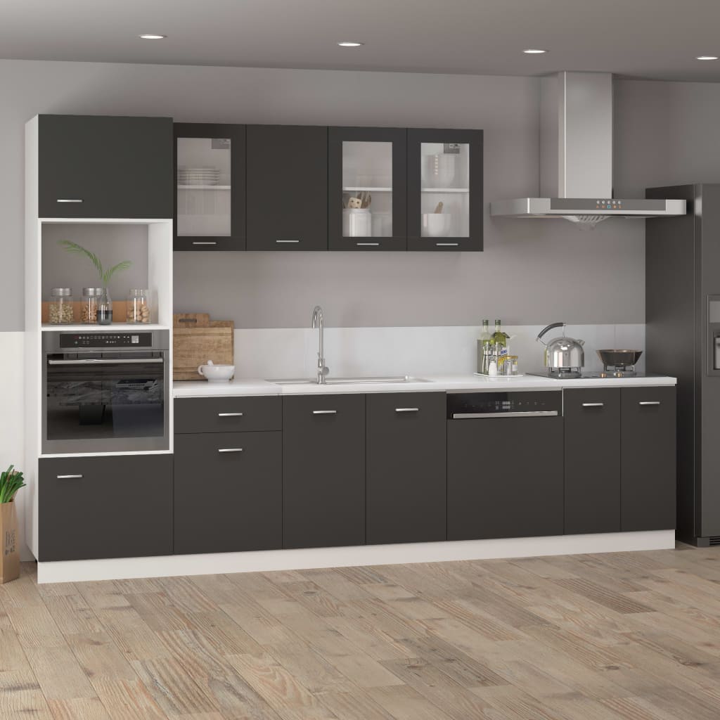 Bottom Cabinet Grey 60x46x81.5 cm Engineered Wood