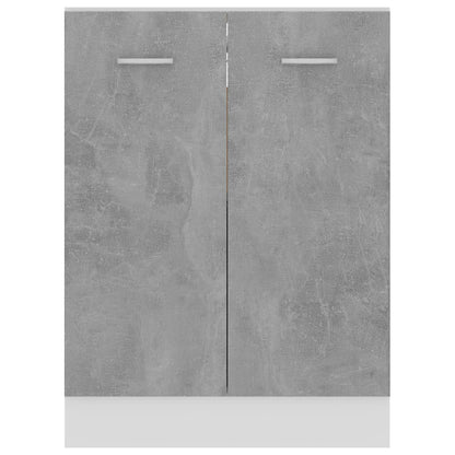 Bottom Cabinet Concrete Grey 60x46x81.5 cm Engineered Wood