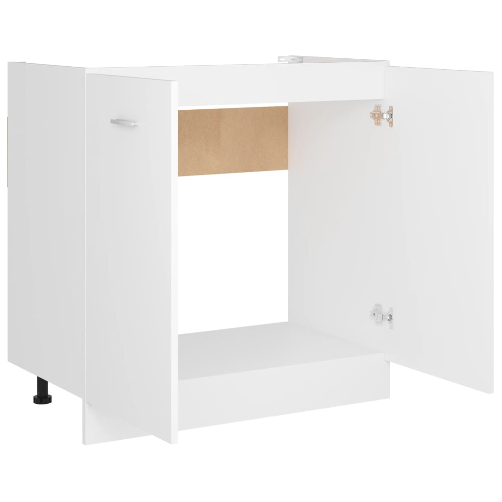 Sink Bottom Cabinet White 80x46x81.5 cm Engineered Wood