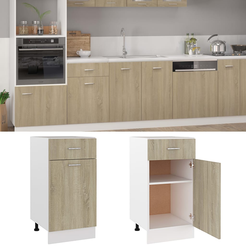 Drawer Bottom Cabinet Sonoma Oak 40x46x81.5 cm Engineered Wood