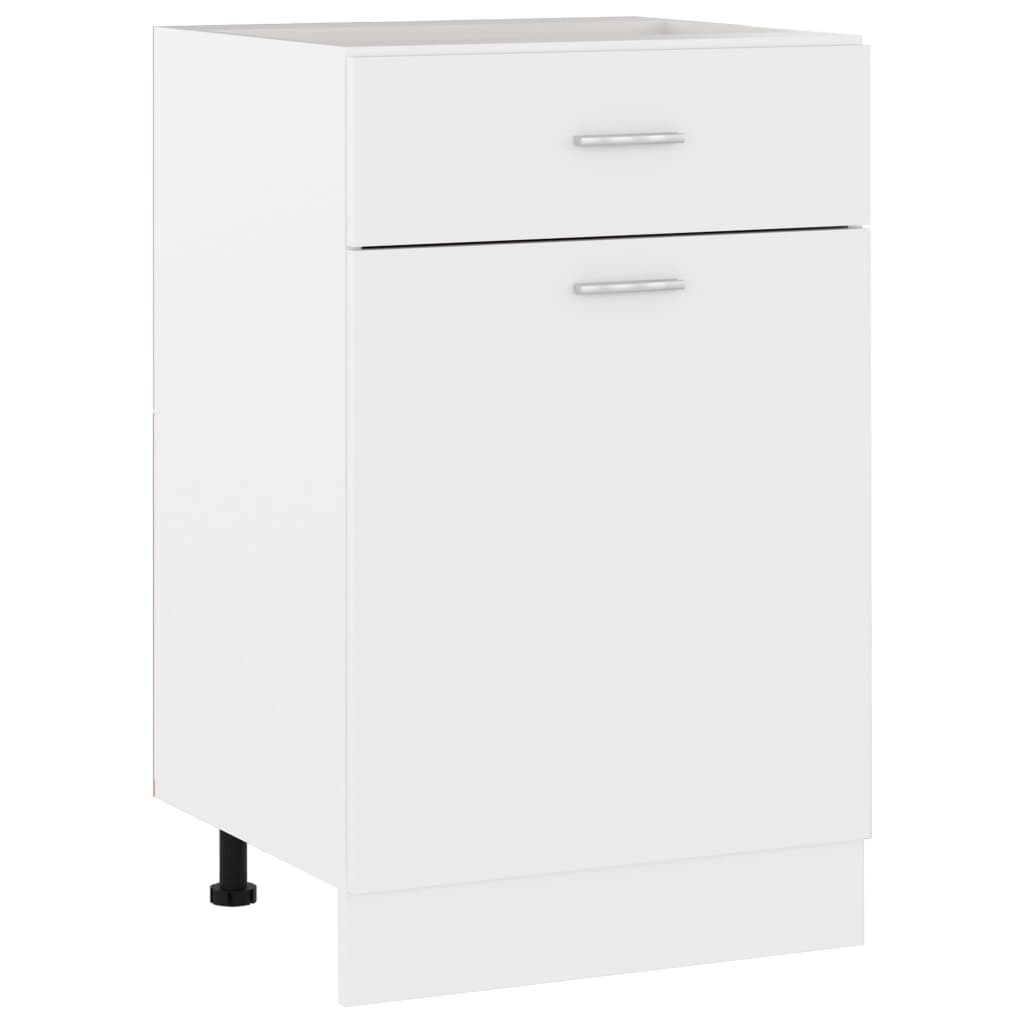 Drawer Bottom Cabinet White 50x46x81.5 cm Engineered Wood