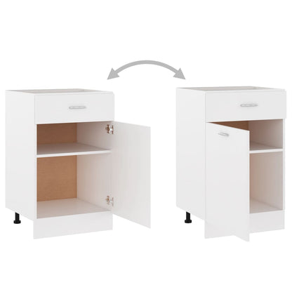 Drawer Bottom Cabinet White 50x46x81.5 cm Engineered Wood