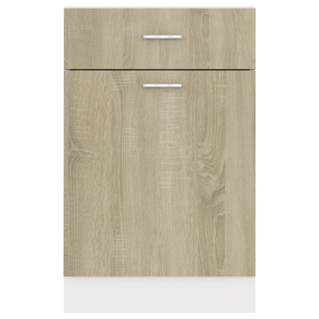 Drawer Bottom Cabinet Sonoma Oak 50x46x81.5 cm Engineered Wood