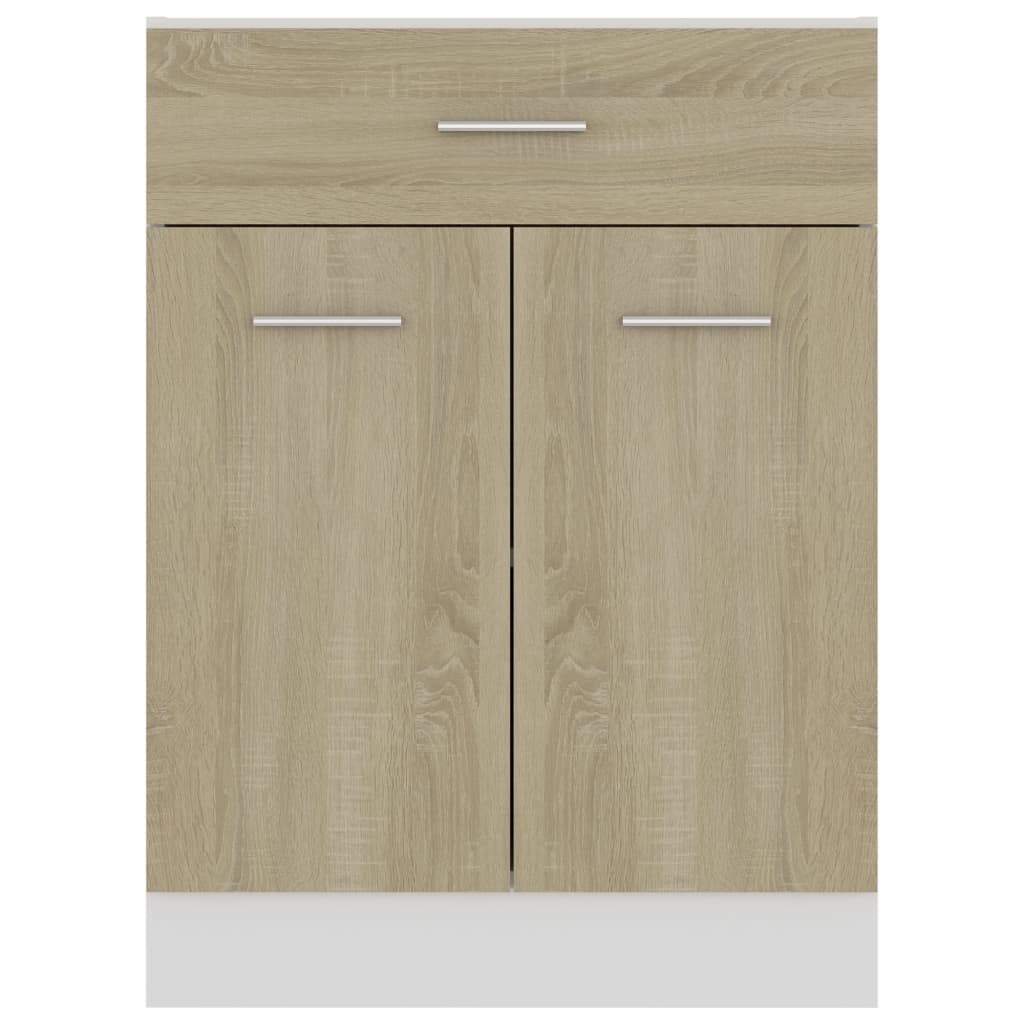 Drawer Bottom Cabinet Sonoma Oak 60x46x81.5 cm Engineered Wood