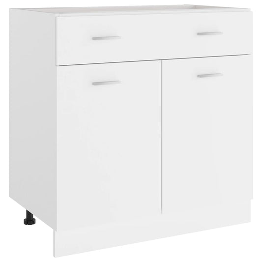 Drawer Bottom Cabinet White 80x46x81.5 cm Engineered Wood