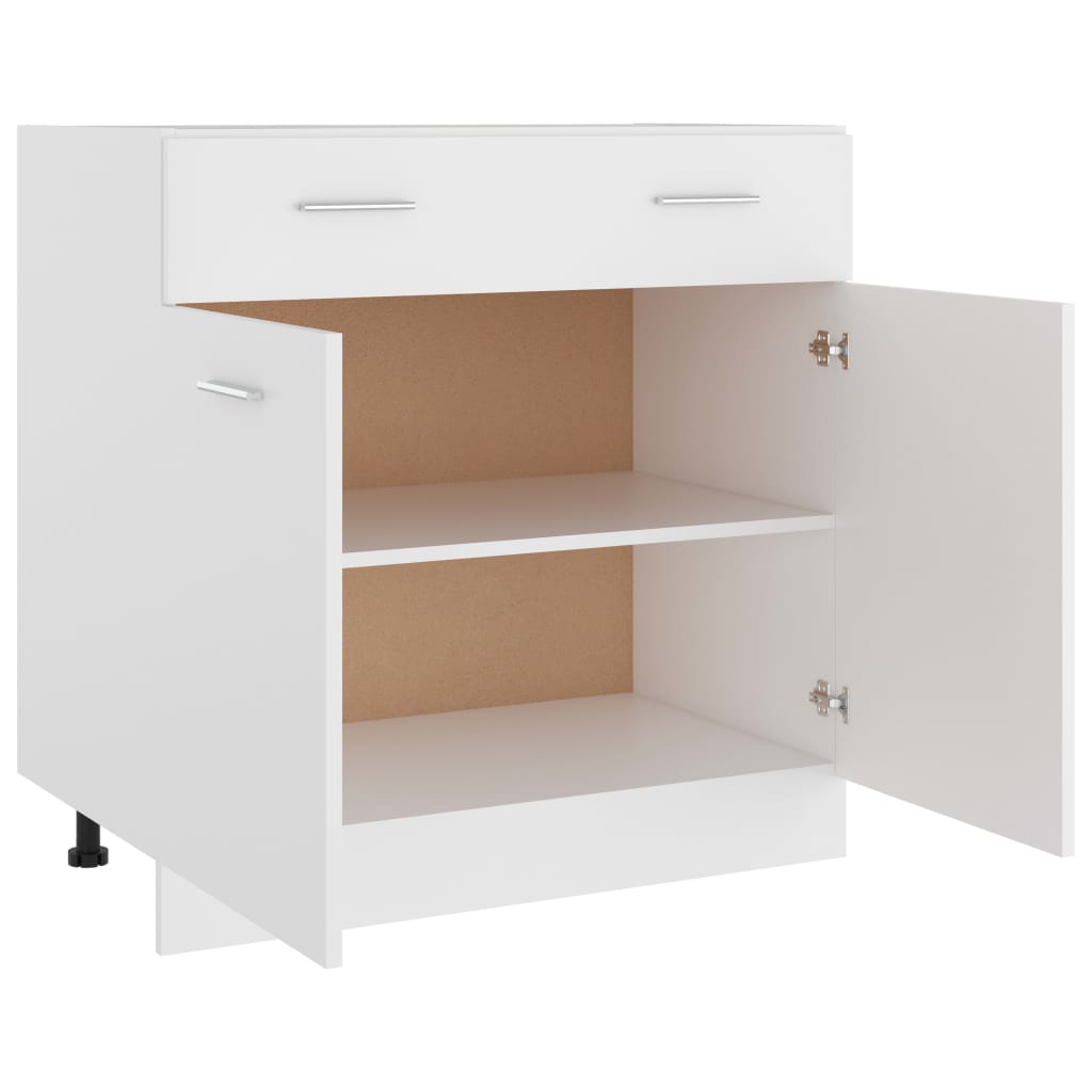 Drawer Bottom Cabinet White 80x46x81.5 cm Engineered Wood