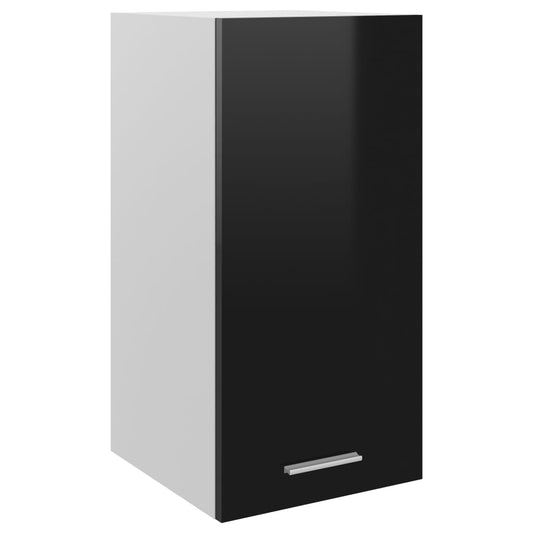 Hanging Cabinet High Gloss Black 29.5x31x60 cm Engineered Wood