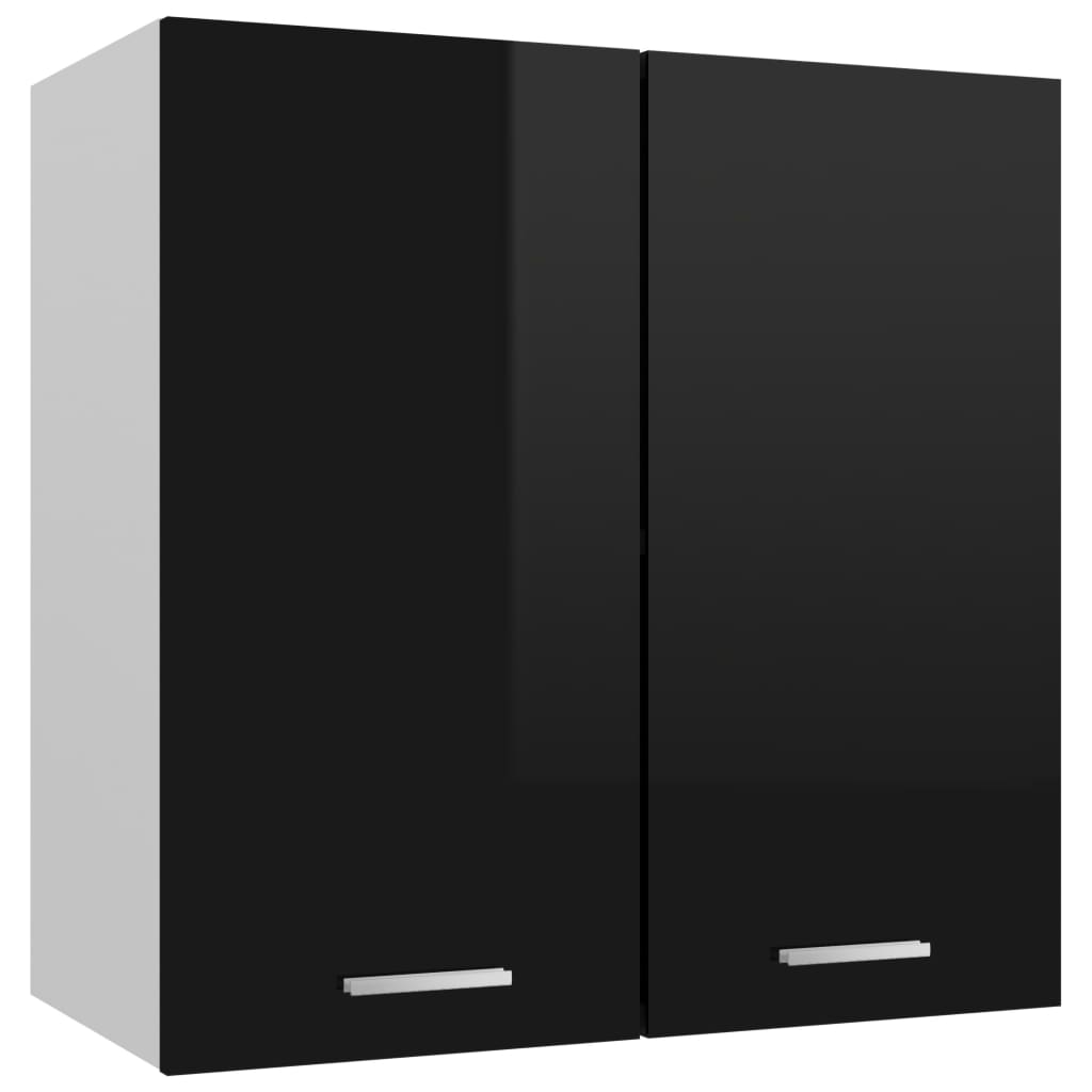 Hanging Cabinet High Gloss Black 60x31x60 cm Engineered Wood