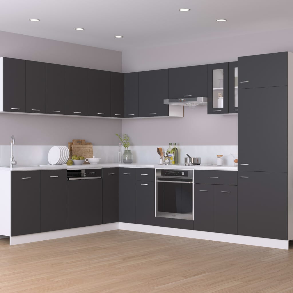 Oven Cabinet Grey 60x46x81.5 cm Engineered Wood