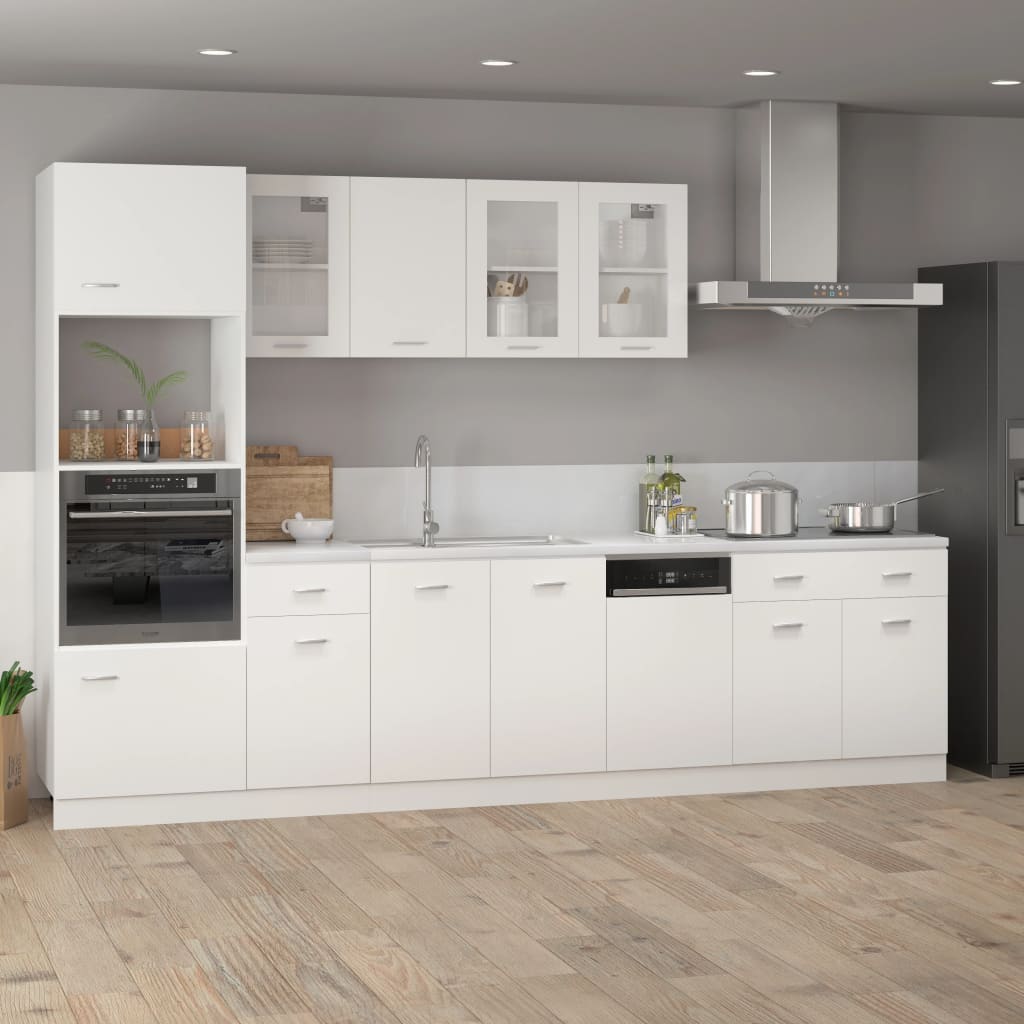 Dishwasher Panel White 45x3x67 cm Engineered Wood