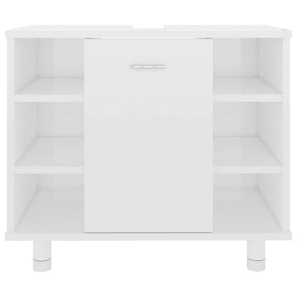 Bathroom Cabinet High Gloss White 60x32x53.5 cm Engineered Wood