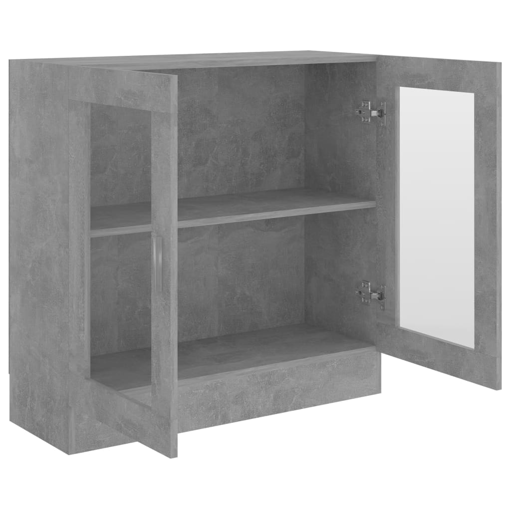 Vitrine Cabinet Concrete Grey 82.5x30.5x80 cm Engineered Wood