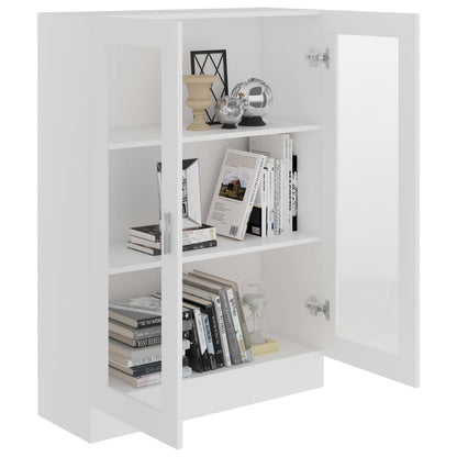 Vitrine Cabinet White 82.5x30.5x115 cm Engineered Wood