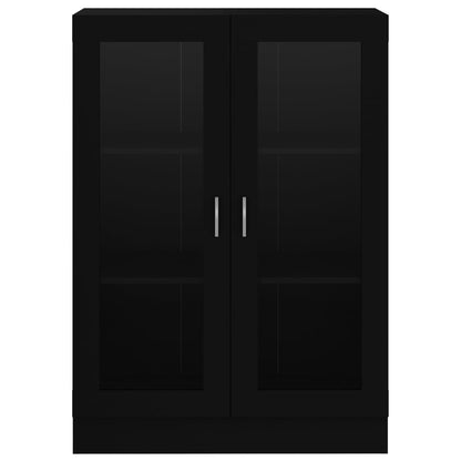 Vitrine Cabinet Black 82.5x30.5x115 cm Engineered Wood