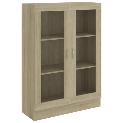 Vitrine Cabinet Sonoma Oak 82.5x30.5x115 cm Engineered Wood