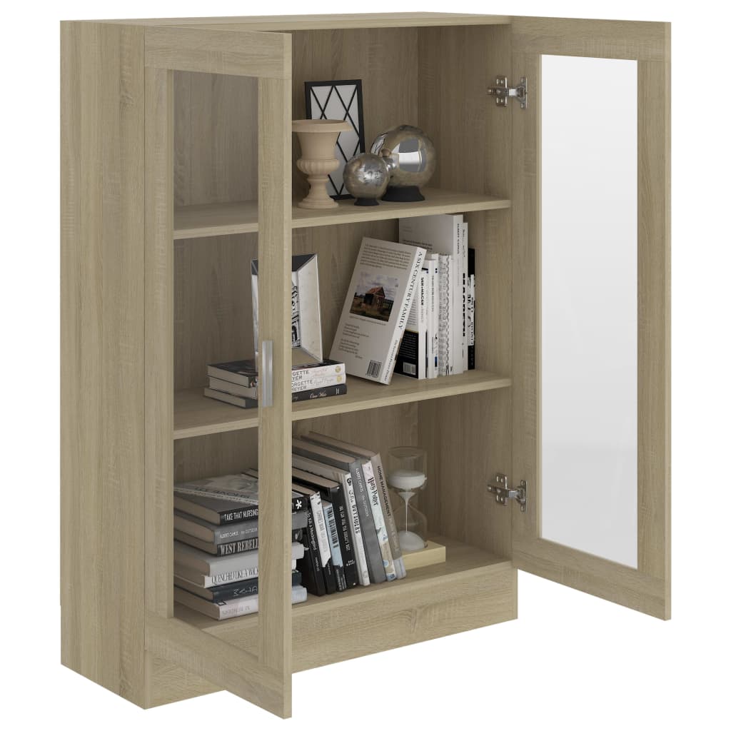 Vitrine Cabinet Sonoma Oak 82.5x30.5x115 cm Engineered Wood