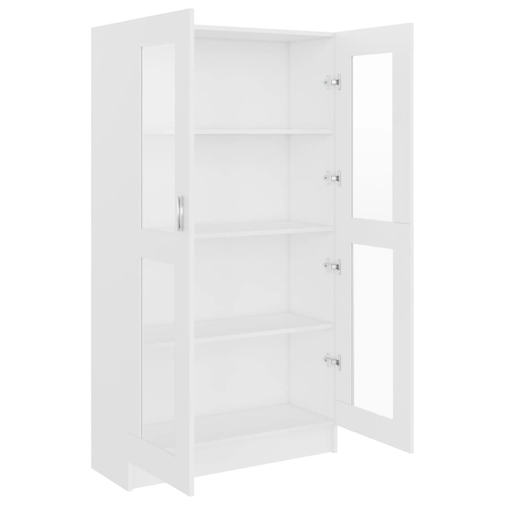 Vitrine Cabinet White 82.5x30.5x150 cm Engineered Wood