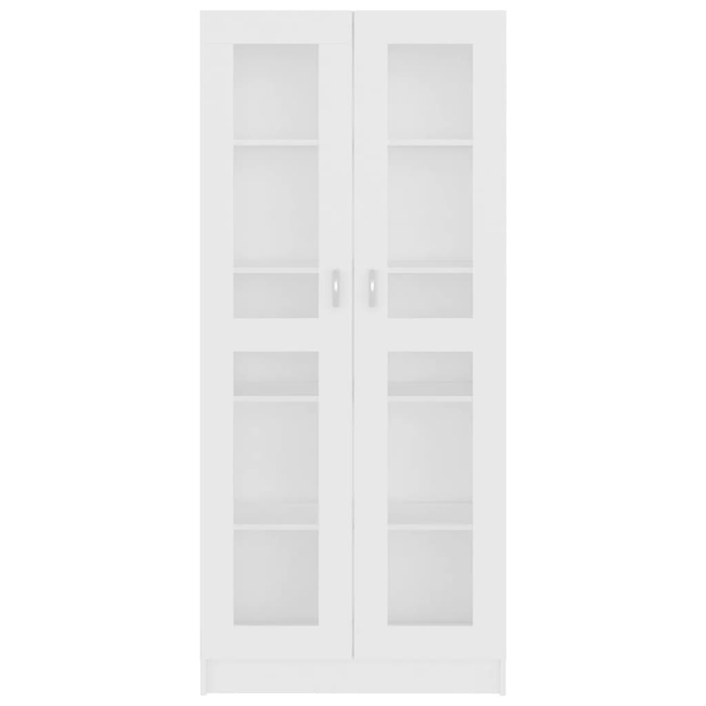 Vitrine Cabinet White 82.5x30.5x185.5 cm Engineered Wood