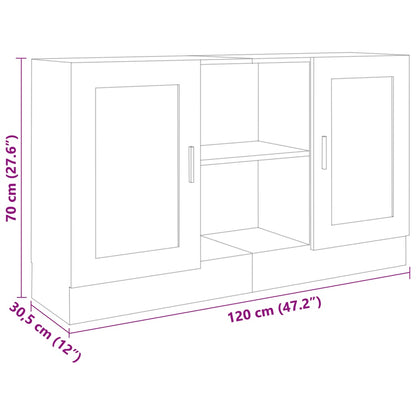 Sideboard Sonoma Oak 120x30.5x70 cm Engineered Wood