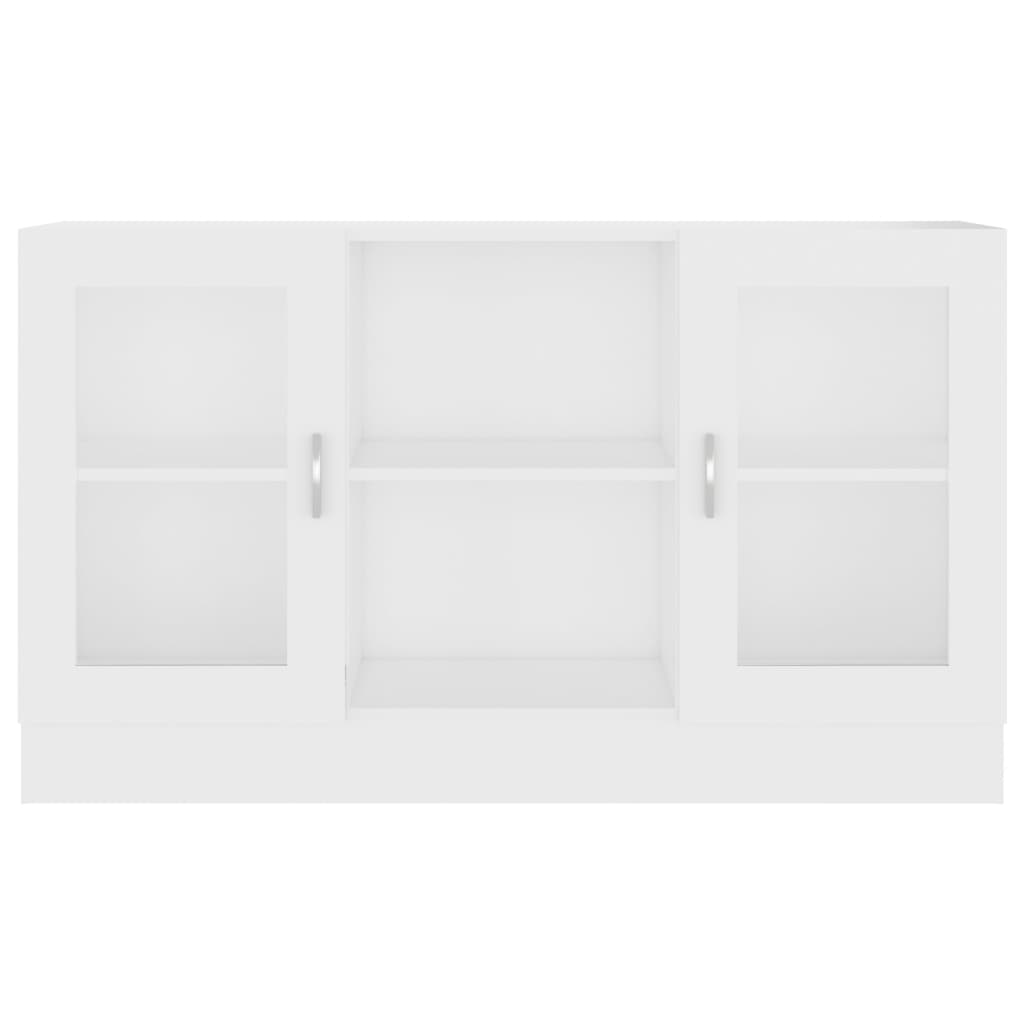 Vitrine Cabinet White 120x30.5x70 cm Engineered Wood