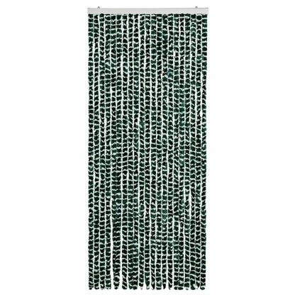 Insect Curtain Green and White 90x220 cm Chenille