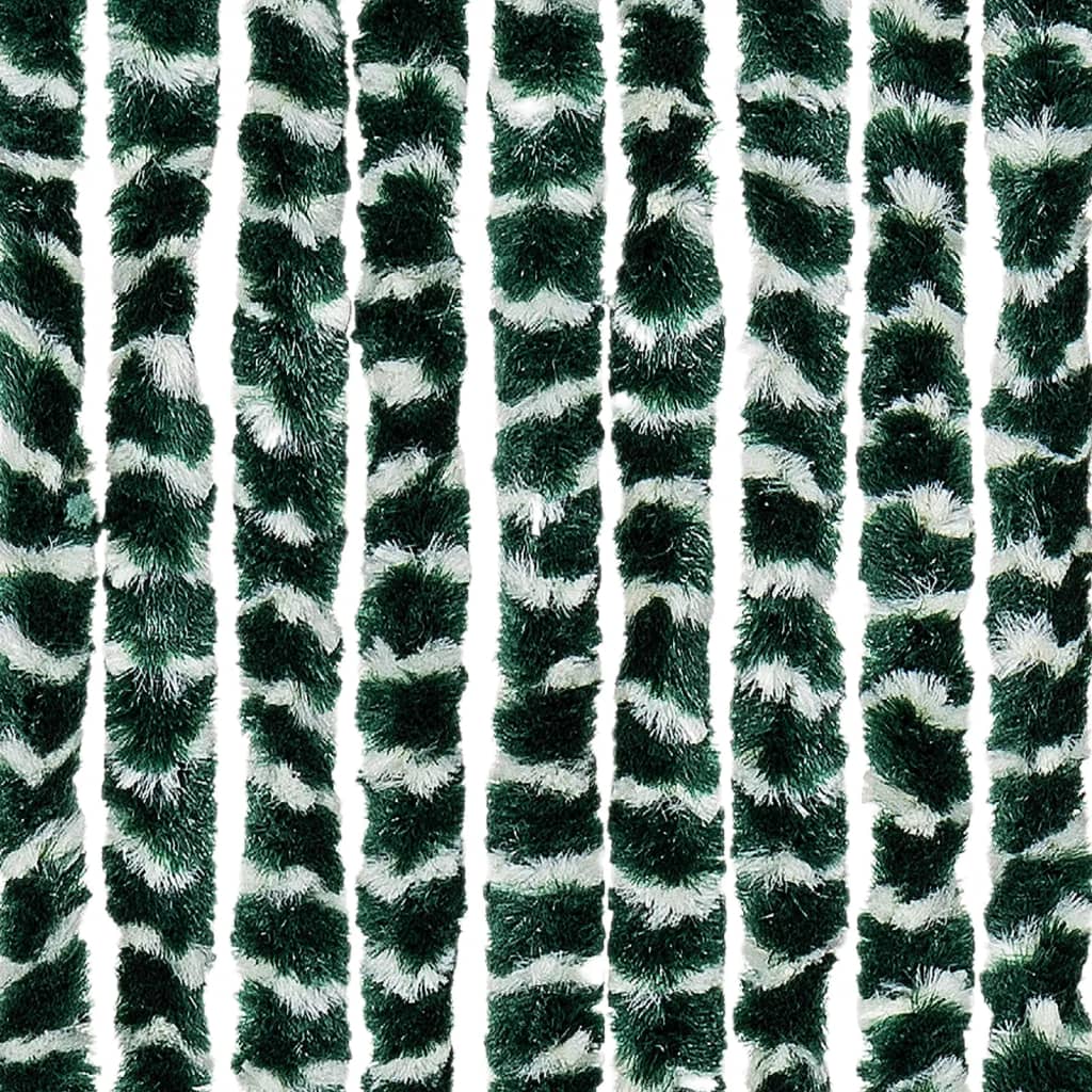 Insect Curtain Green and White 90x220 cm Chenille