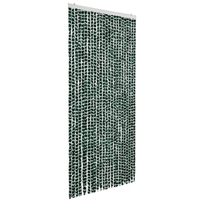 Insect Curtain Green and White 100x220 cm Chenille