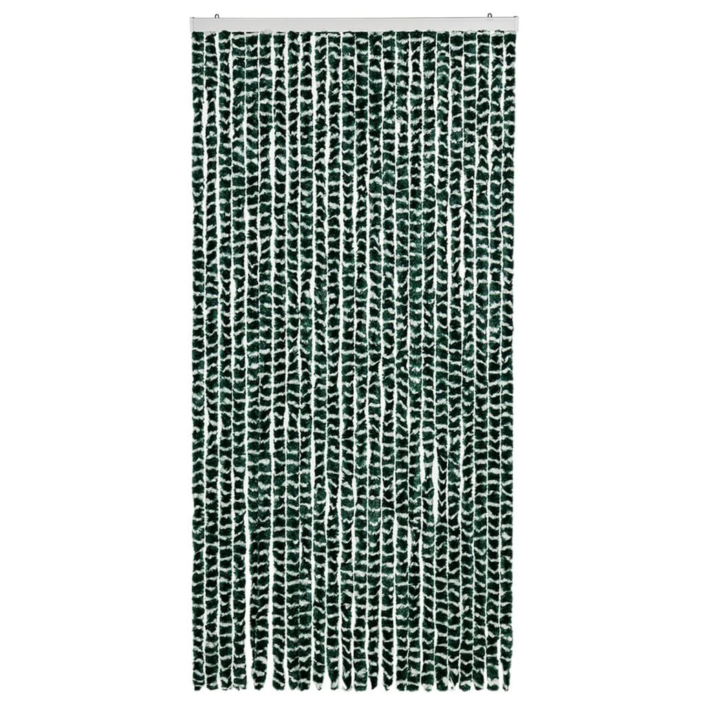 Insect Curtain Green and White 100x220 cm Chenille