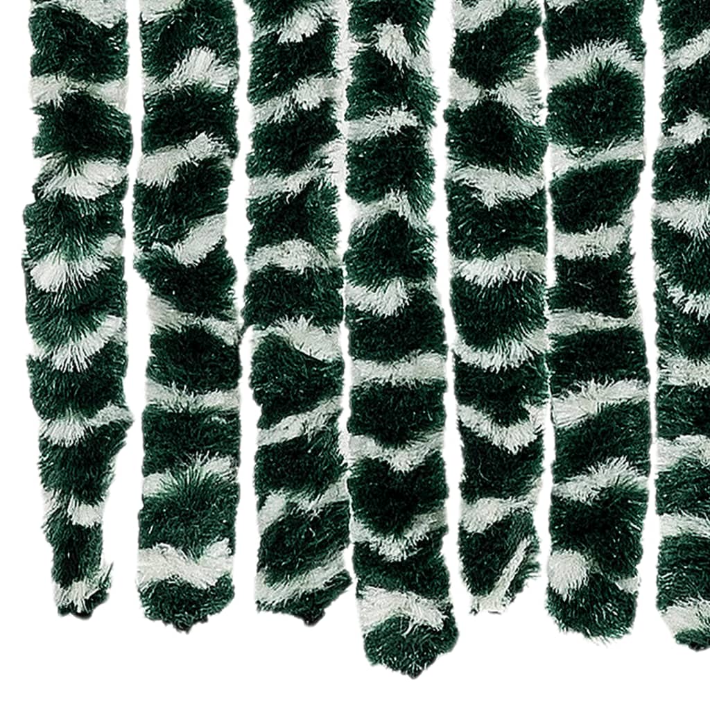 Insect Curtain Green and White 100x220 cm Chenille