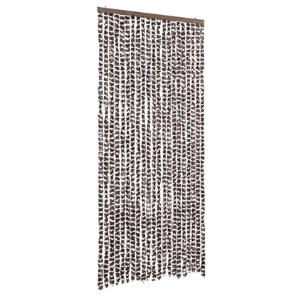 Insect Curtain Brown and White 90x220 cm Chenille