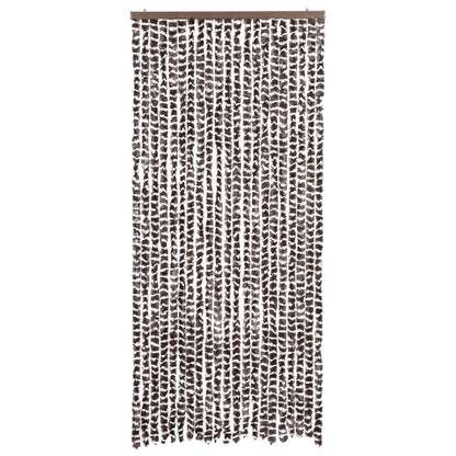 Insect Curtain Brown and White 90x220 cm Chenille