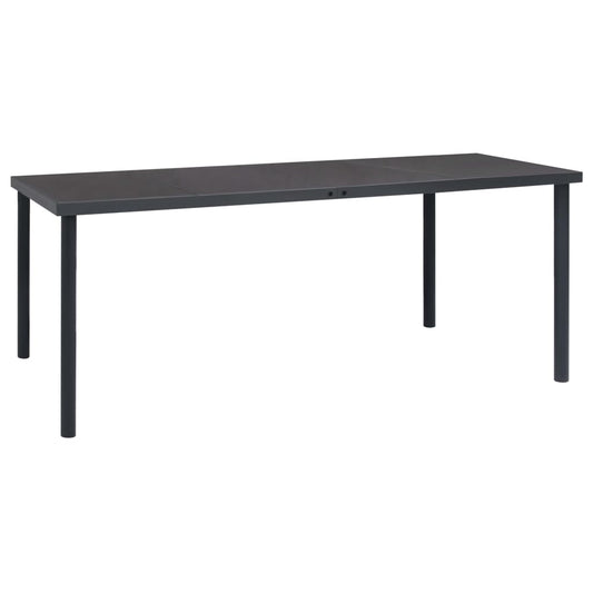 Outdoor Dining Table Anthracite 190x90x74 cm Steel