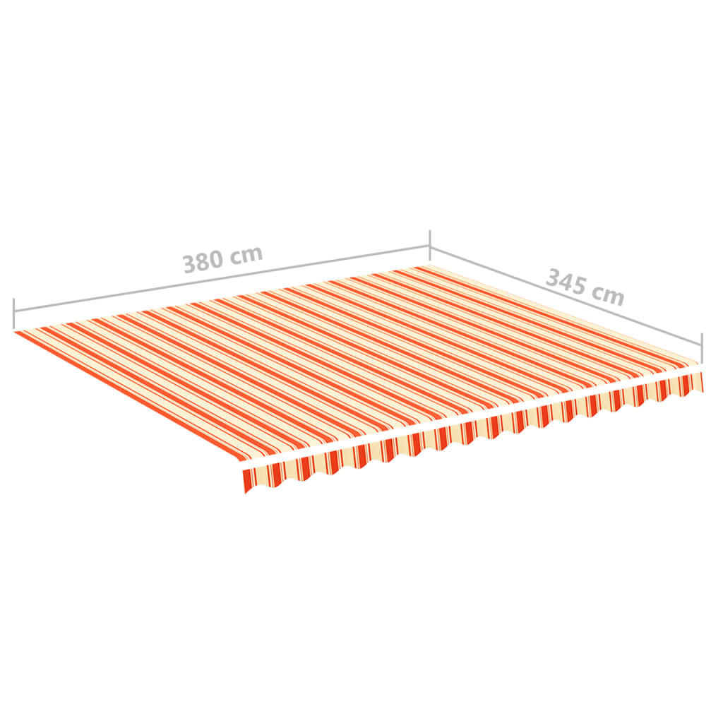 Replacement Fabric for Awning Yellow and Orange 4x3.5 m