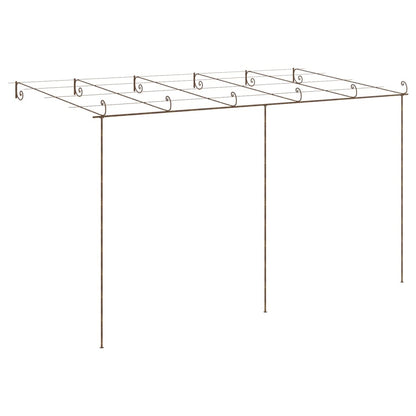 Garden Pergola Antique Brown 6x3x2.5 m Iron