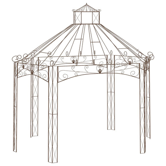 Garden Pavilion Antique Brown 400x258x378 cm Iron